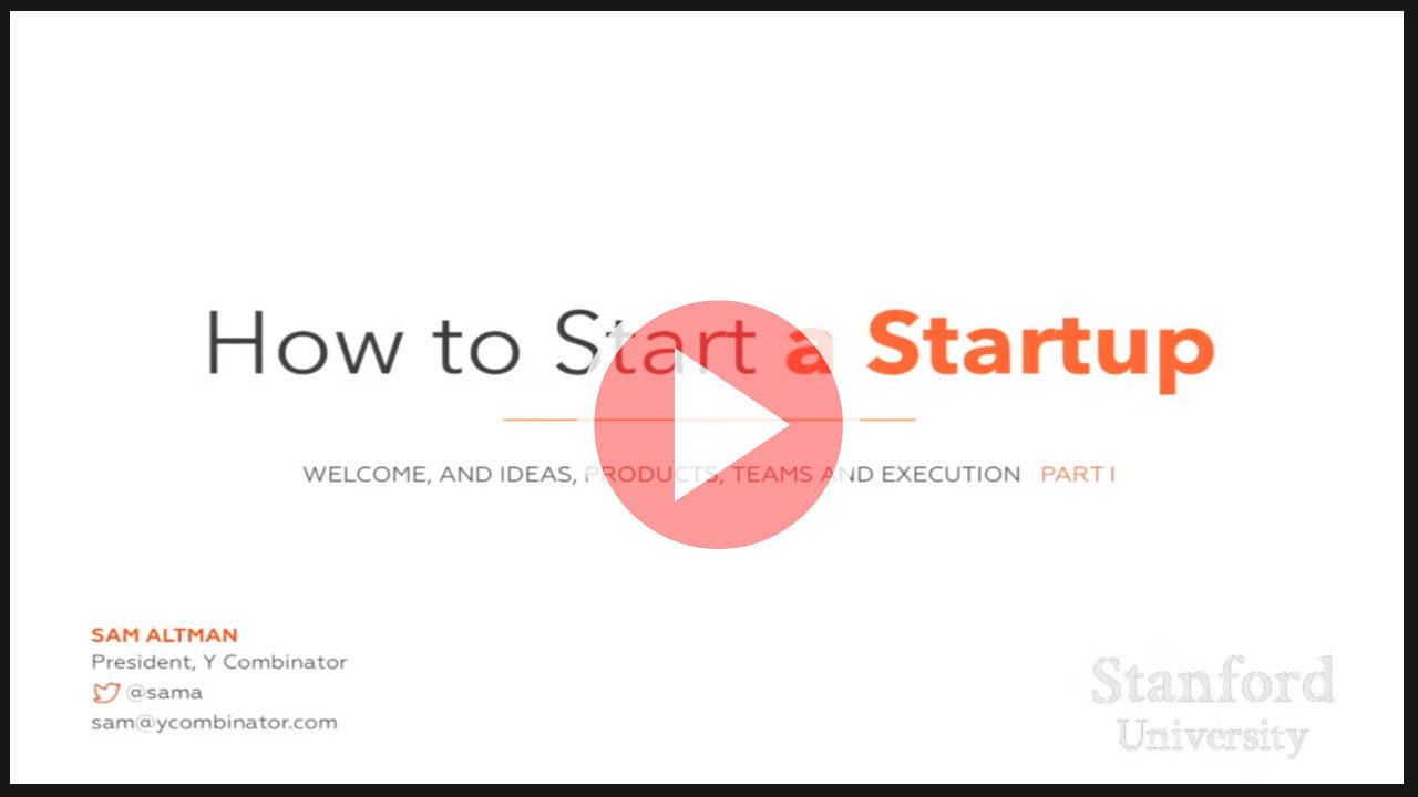 YC Stanford Startup Lessions